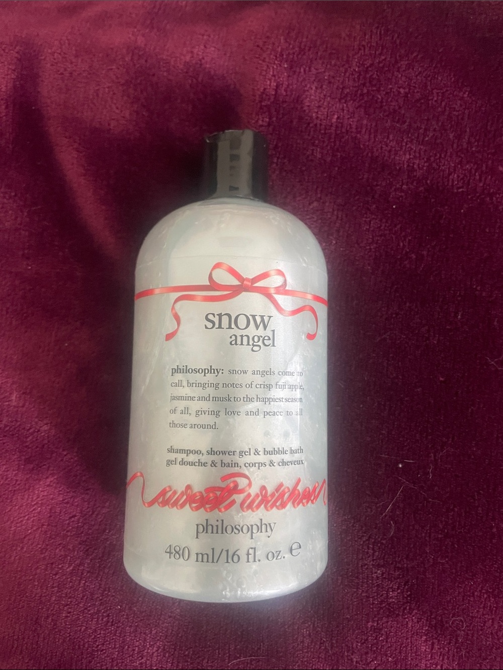 Philosophy Snow Angel Shower Gel & Bubble Bath - White with Red Accents